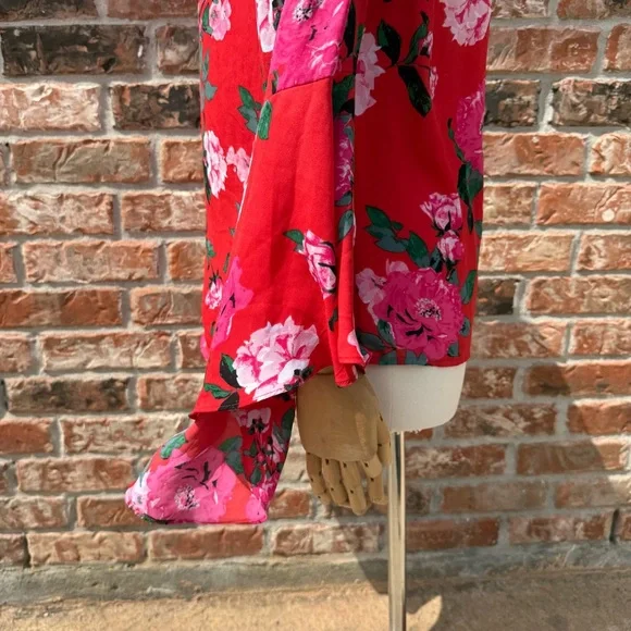 VTG Y2K Belle + Sky Red and White Bell Sleeve Blouse / S / Excellent condition - Picture 4 of 12